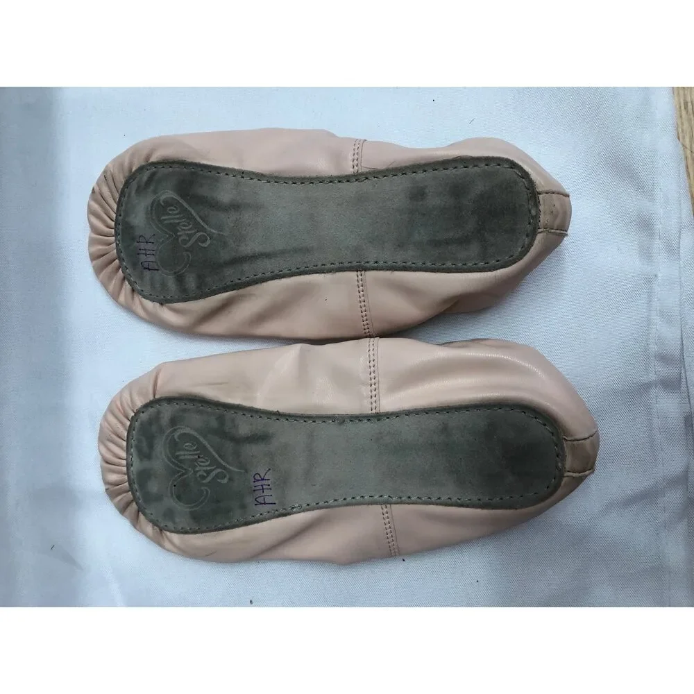 Pre-Owned Dance Ballet Shoes Stelle 3M Leather Single Strap Full Sole